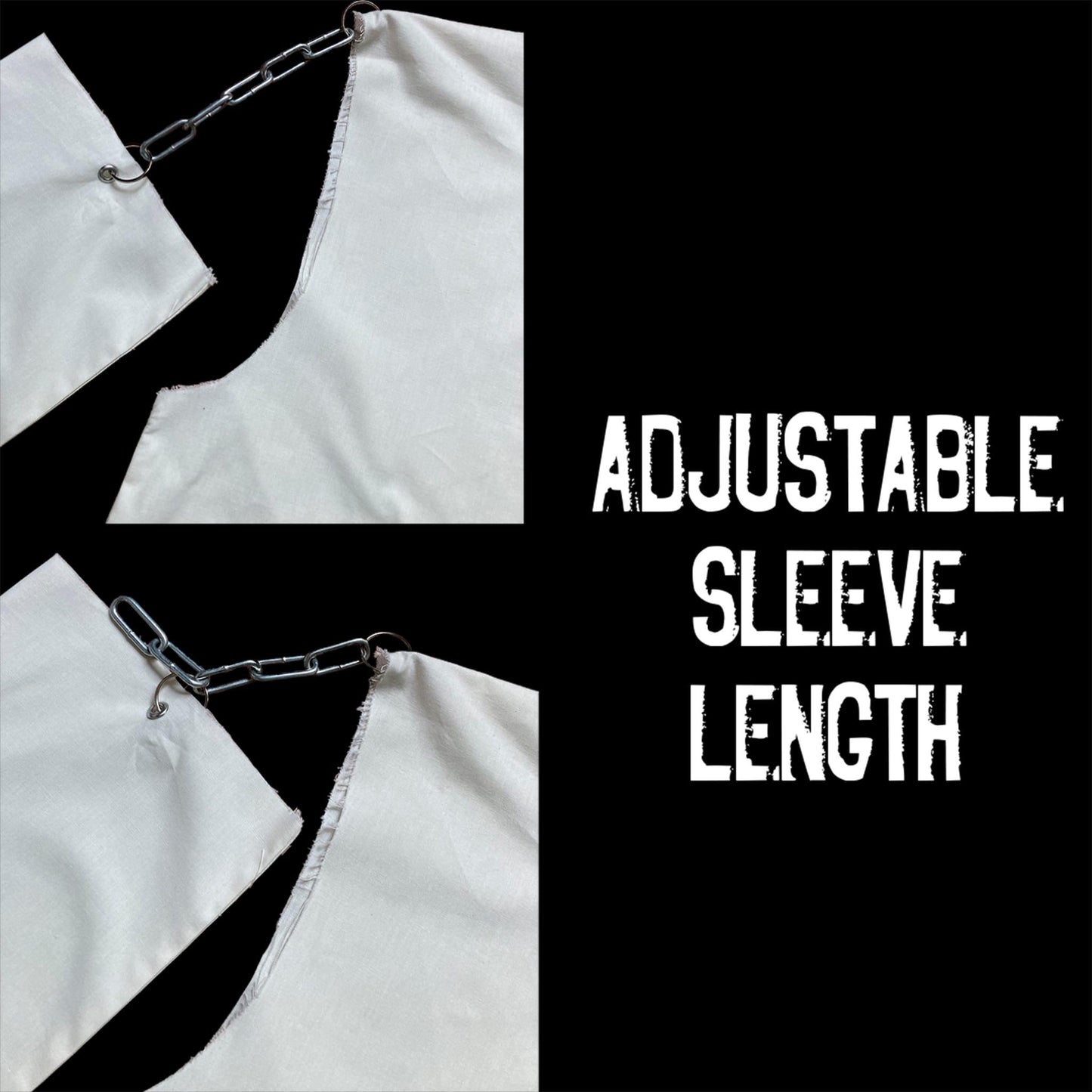 Sleeve detail of the funeral top handmade by 00timeleft.