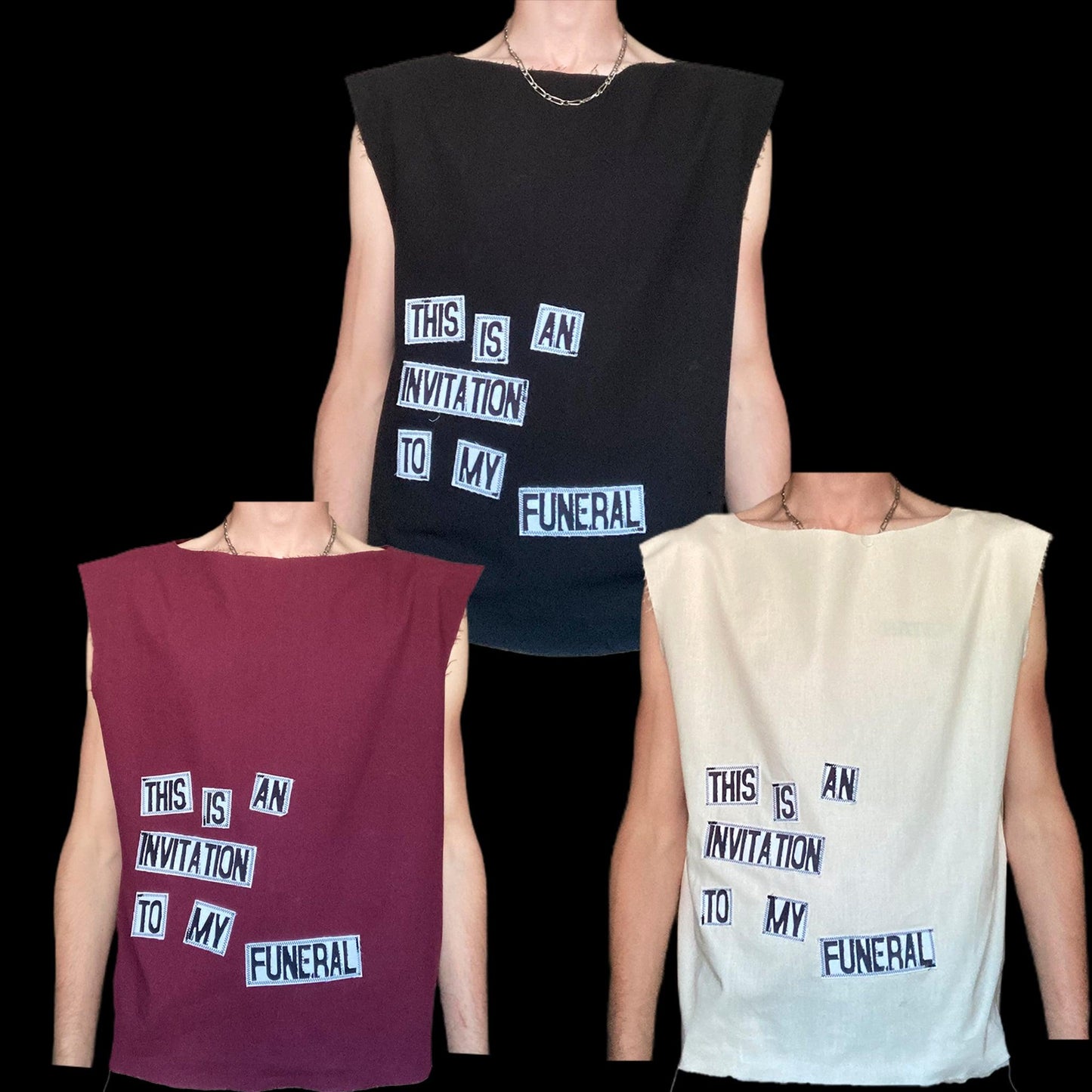 Funeral top handmade by 00timeleft worn sleeveless.