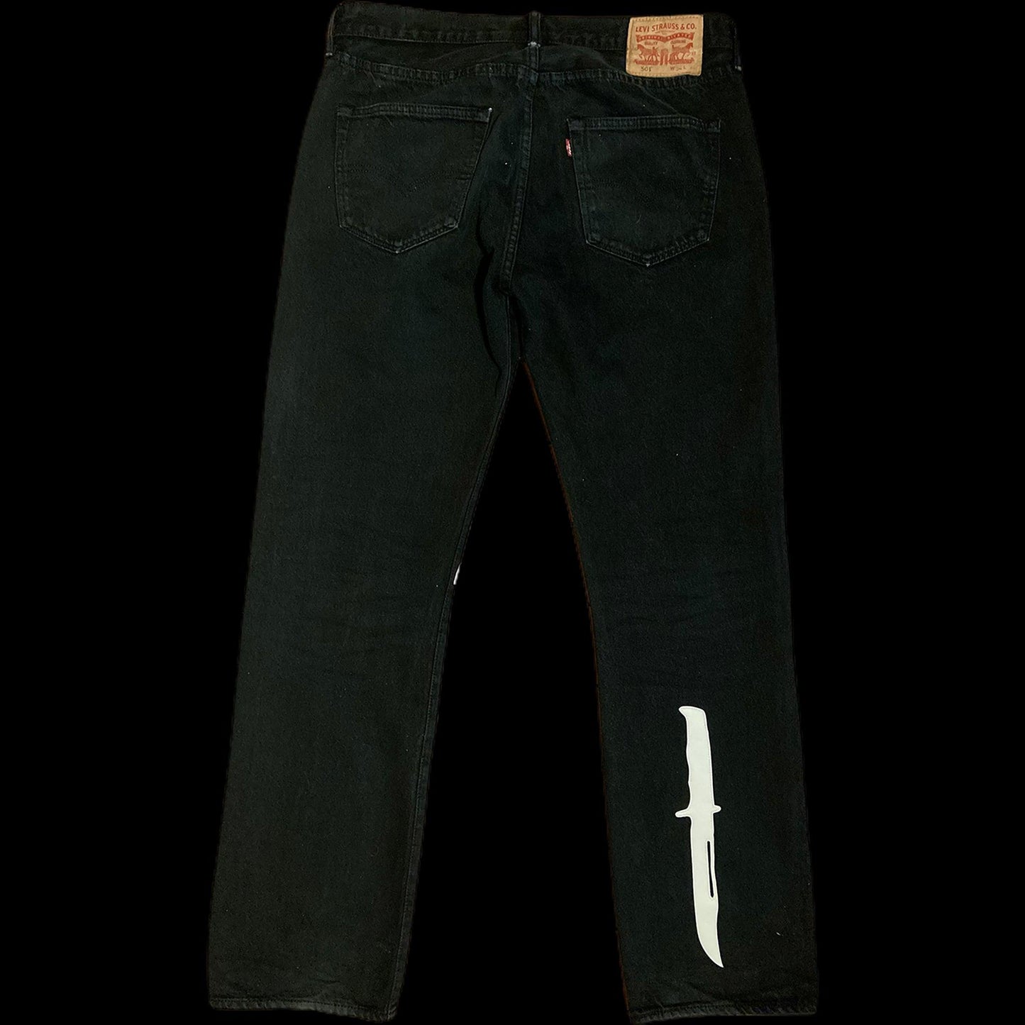 Back of the Scream pants V2 upcycled by 00timeleft.