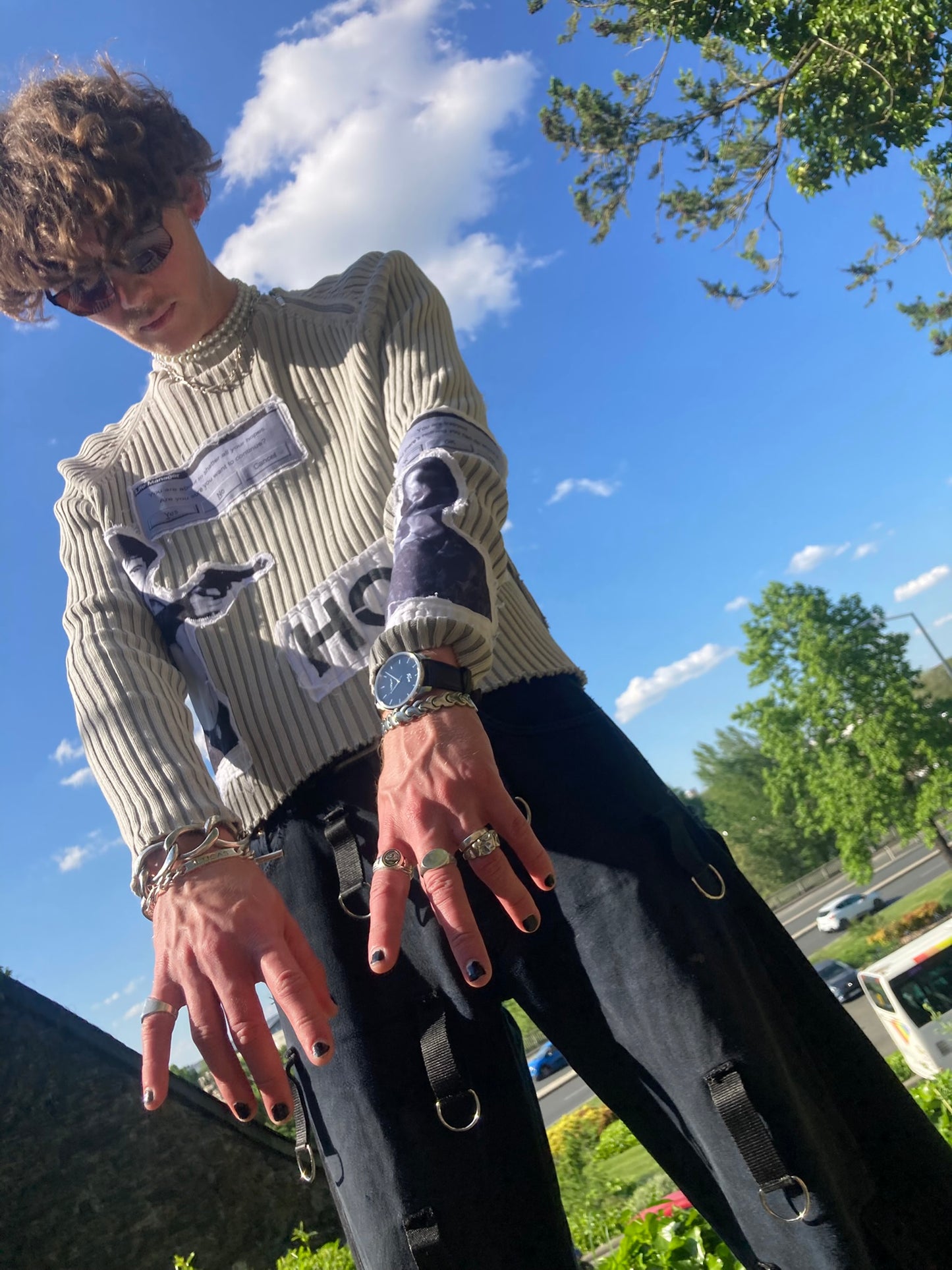 1OF1 SHATTERED HOPE SWEATER - MEDIUM