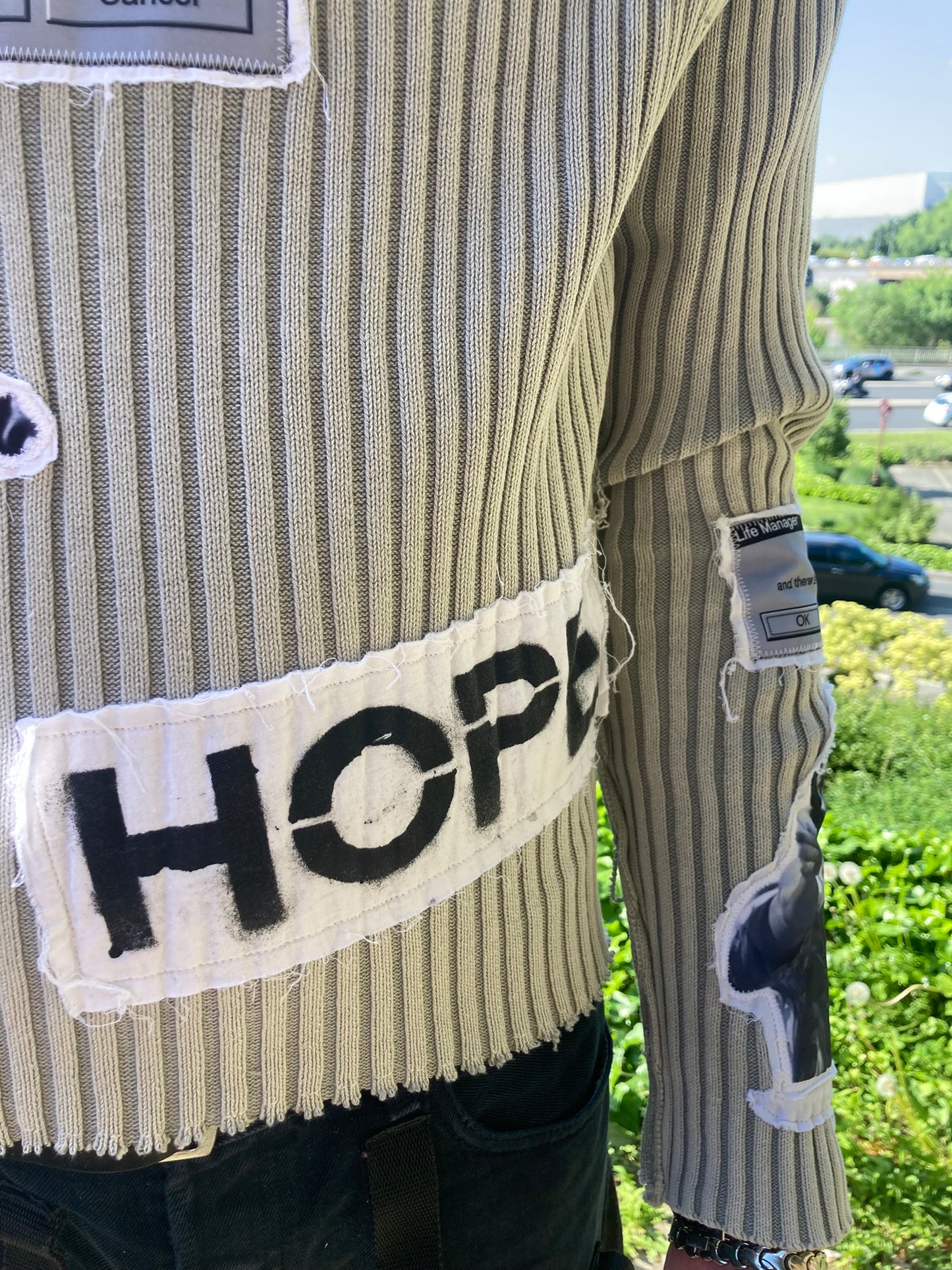 1OF1 SHATTERED HOPE SWEATER - MEDIUM