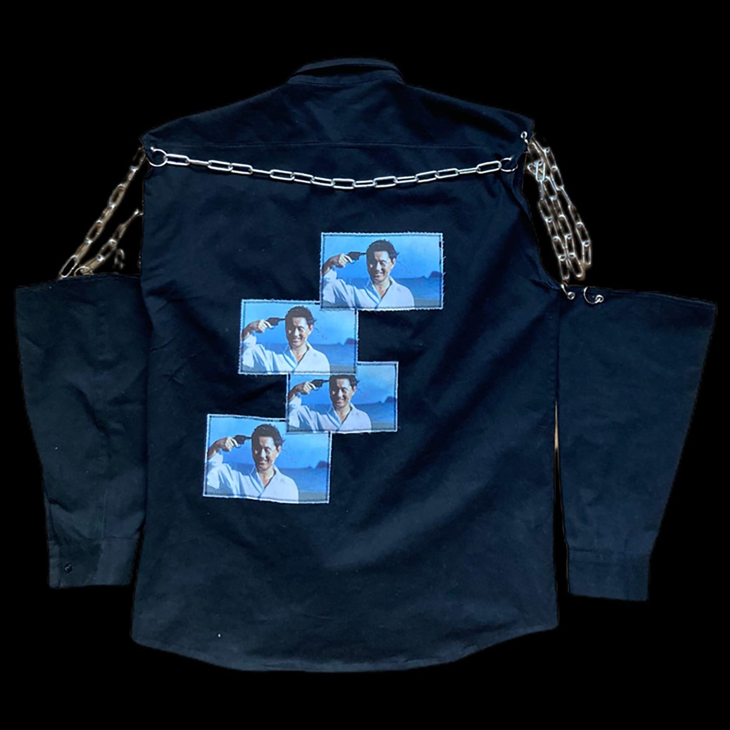 Back of the Sonatine Chains shirt handmade by 00timeleft.