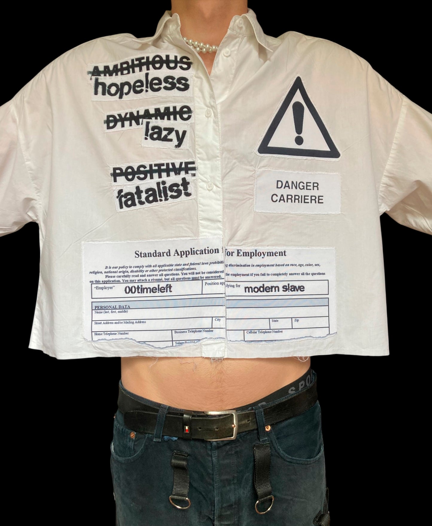1OF1 WHITE CORPORATE SHIRT - OVERSIZE
