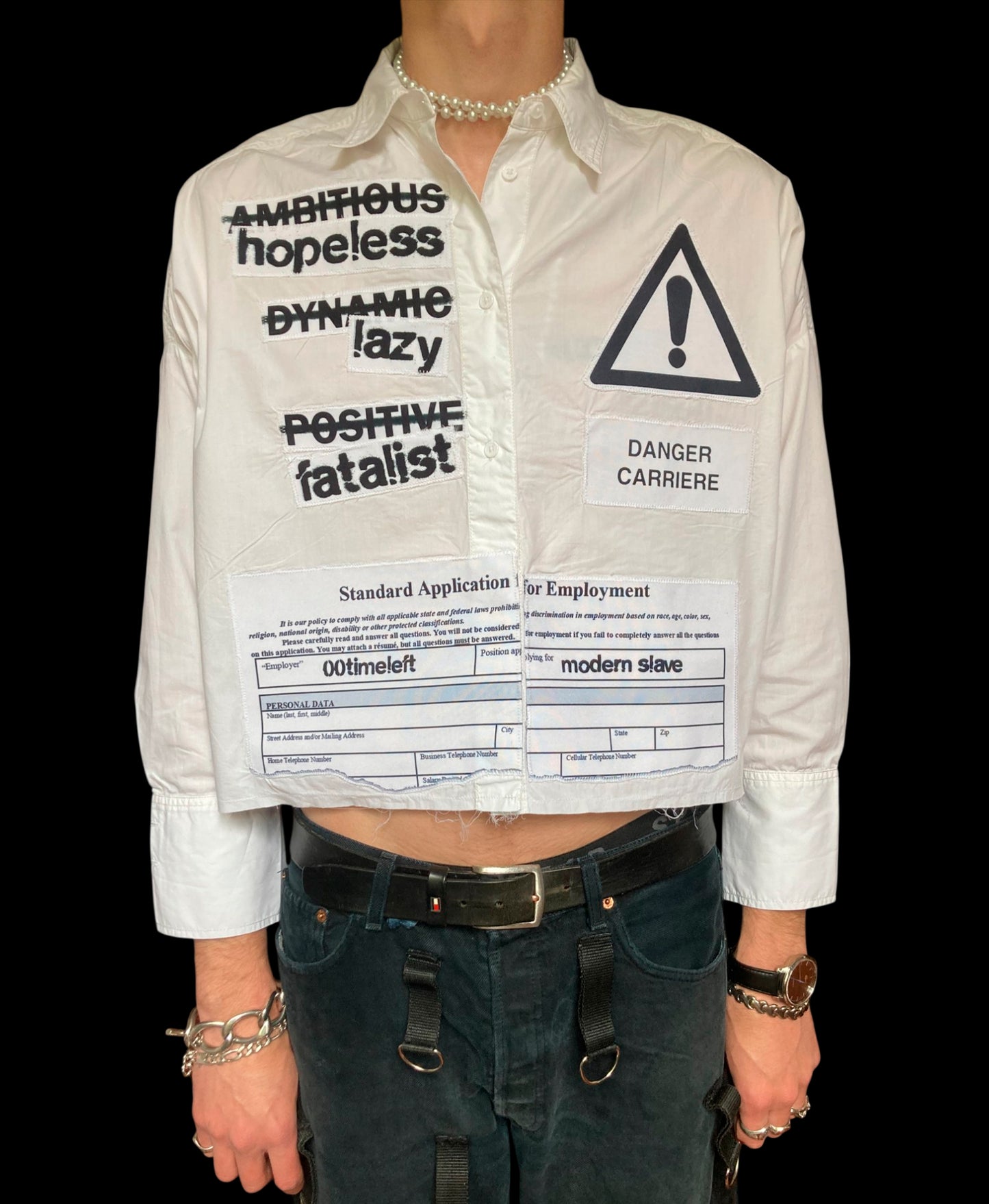 1OF1 WHITE CORPORATE SHIRT - OVERSIZE