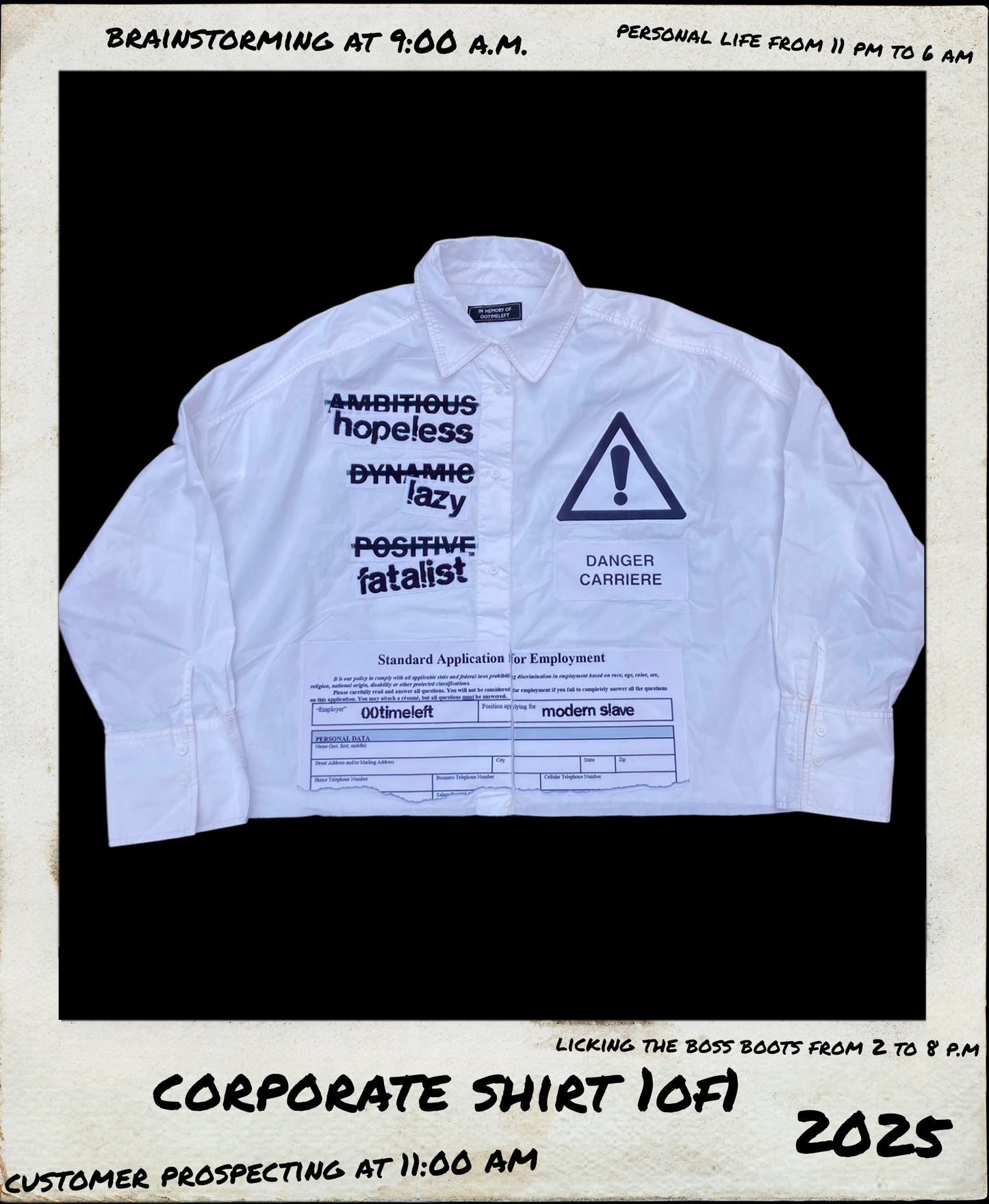 1OF1 WHITE CORPORATE SHIRT - OVERSIZE