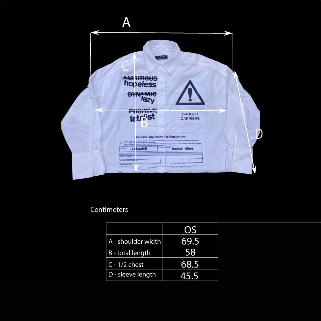 1OF1 WHITE CORPORATE SHIRT - OVERSIZE