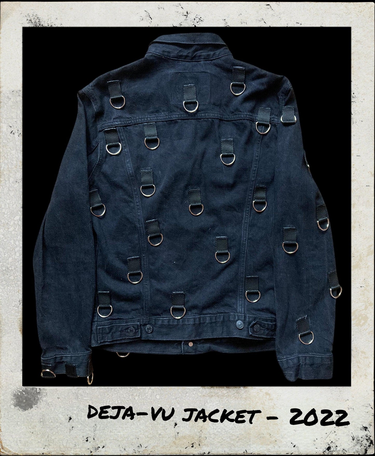 Back of the 1 of 1 deja vu jacket upcycled by 00timeleft.