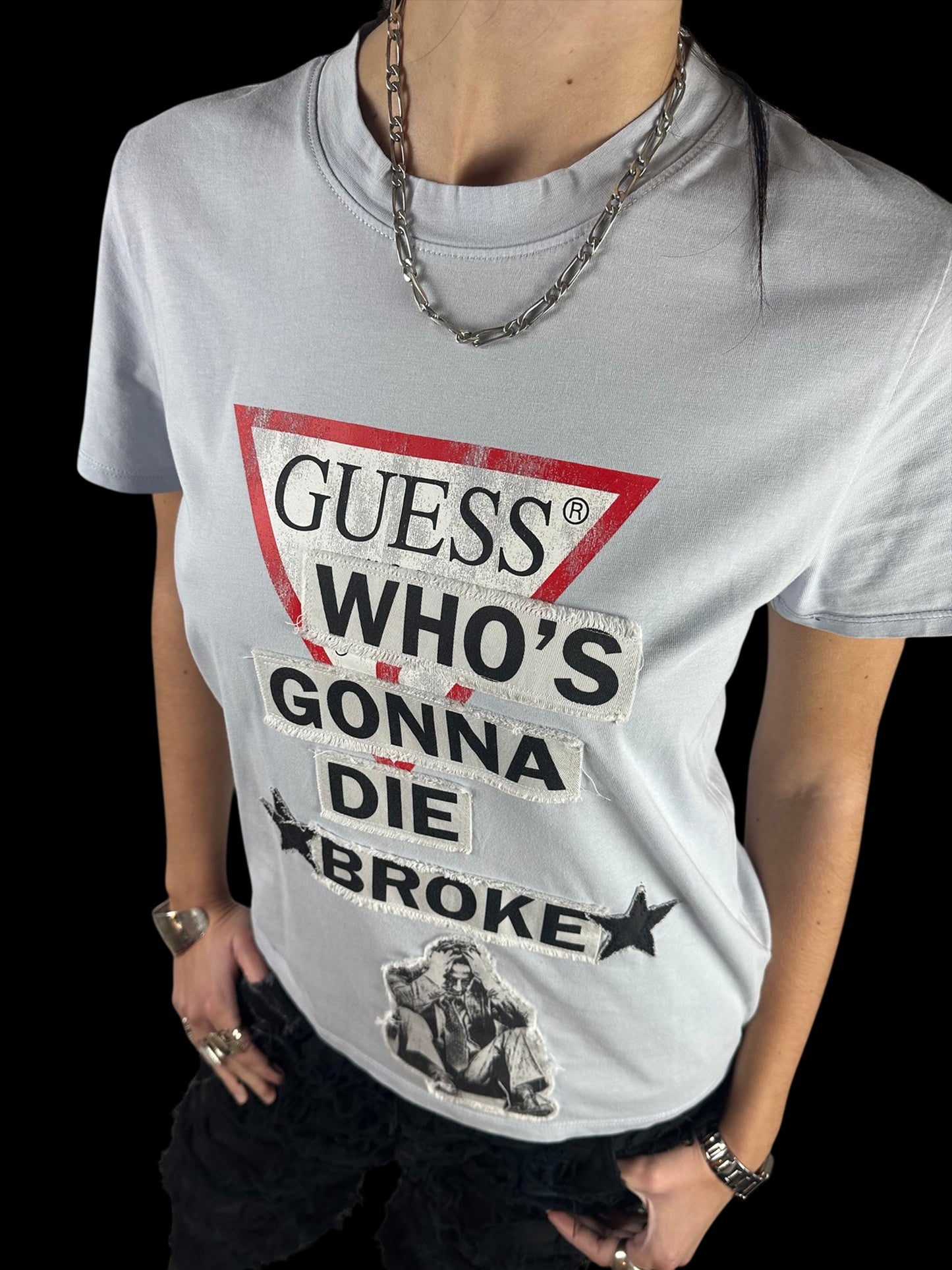 GUESS WHO D!E BROKE T-SHIRT
