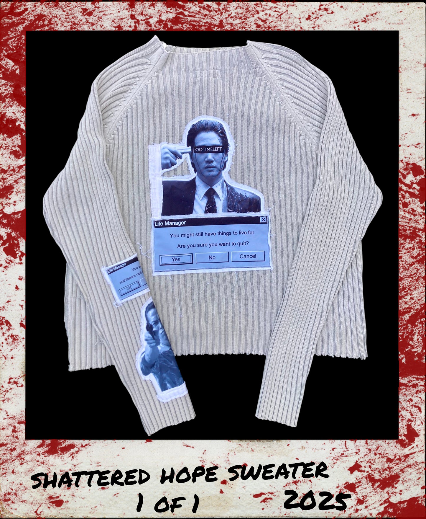 1OF1 SHATTERED HOPE SWEATER - MEDIUM