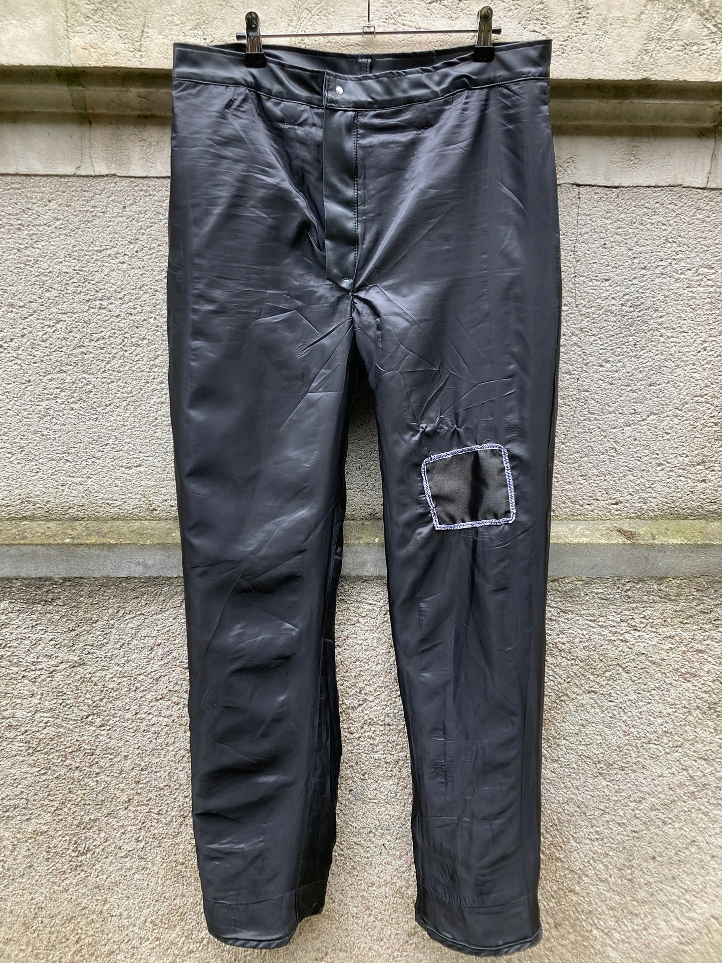 front view of the lining of the anarchy pleather pants