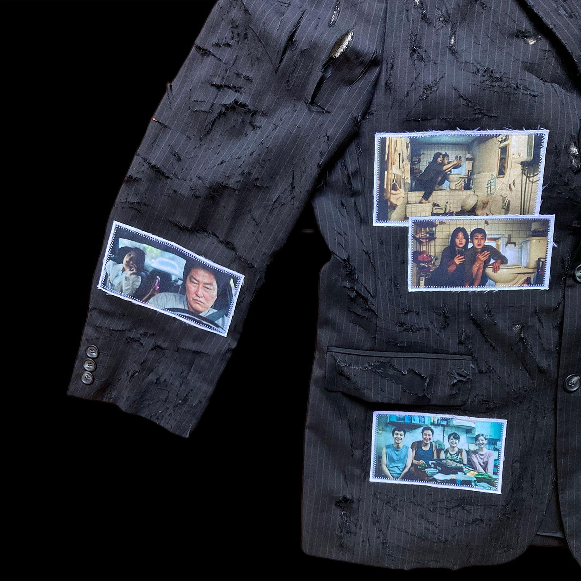 Destroy side of the Parasite jacket upcycled by 00timeleft.