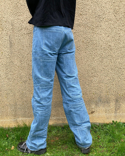 The back of the Unlimited Space Jeans featuring 10 back pockets.