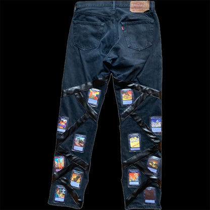 Back of the conspiracy pants upcycled by 00timeleft.