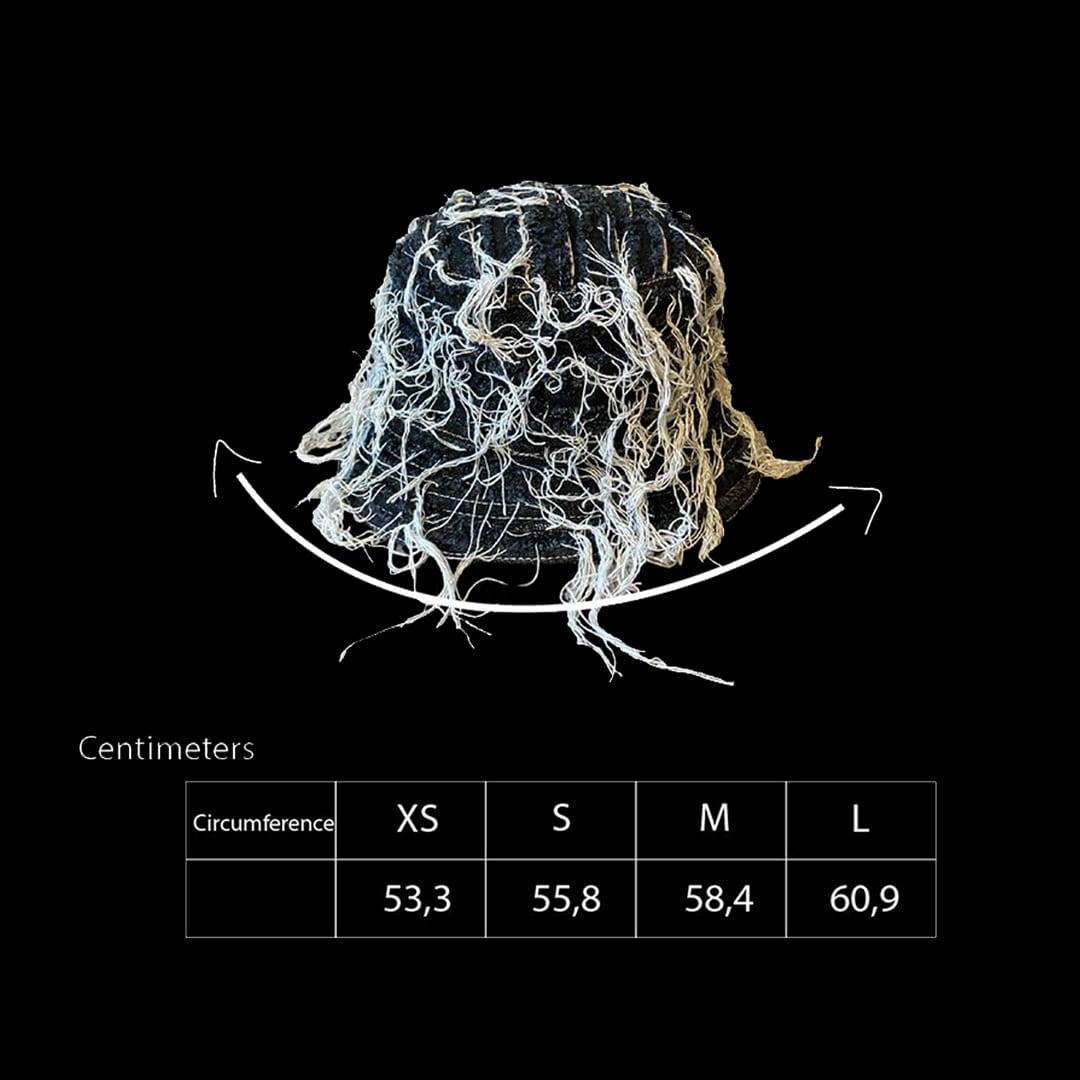 Size Guide in  centimeters of the Cobweb hat