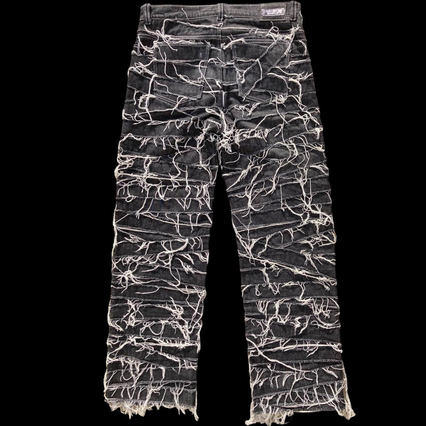 Back of the Cobweb jeans handmade by 00timeleft
