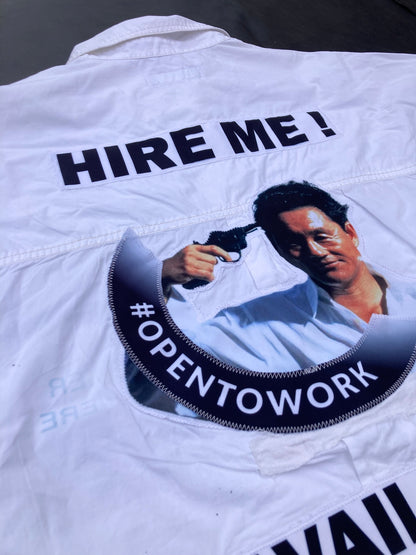 1OF1 WHITE CORPORATE SHIRT - OVERSIZE