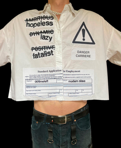 1OF1 WHITE CORPORATE SHIRT - OVERSIZE