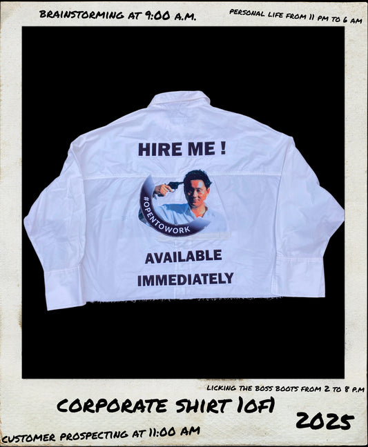 1OF1 WHITE CORPORATE SHIRT - OVERSIZE