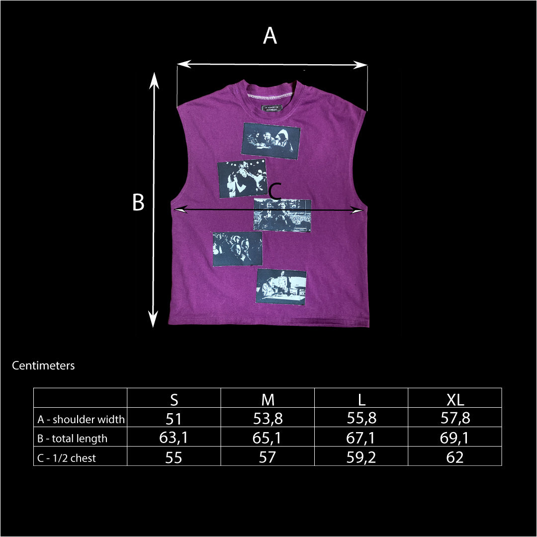 Love and boredom top size guide in centimeters