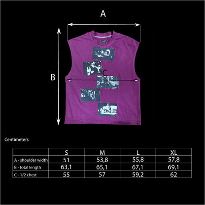 Love and boredom top size guide in centimeters