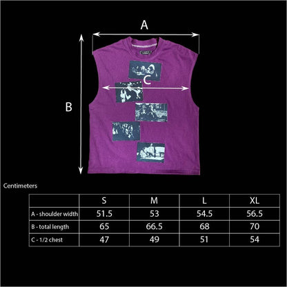 Centimeters size guide of the Love and Boredom Top