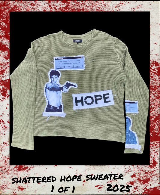 1OF1 SHATTERED HOPE SWEATER  - LARGE